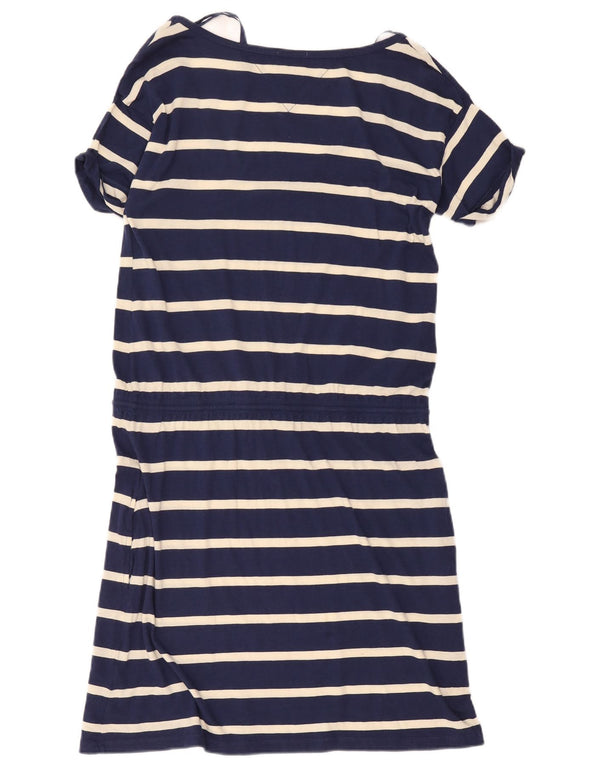 Tommy Hilfiger Vestido acampanado para mujer UK 18 XL Algodón a rayas azul marino