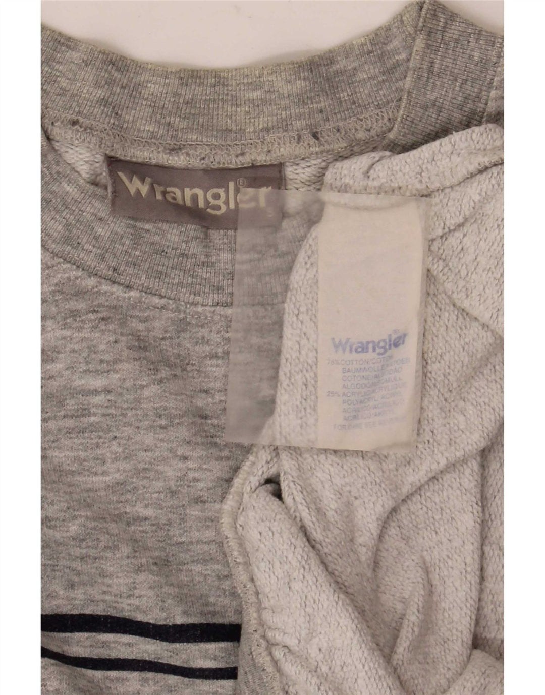 Wrangler Hombre Sudadera Jumper Small Gris Moteado De Algodón