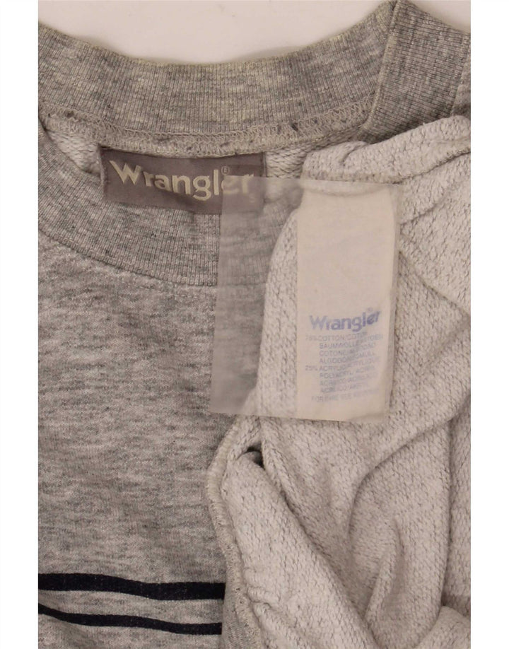 Wrangler Hombre Sudadera Jumper Small Gris Moteado De Algodón