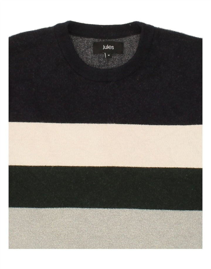 JULES Mens Sweatshirt Jumper Medium Grey Colourblock Viscose Vintage Jules and Second-Hand Jules from Messina Hembry 