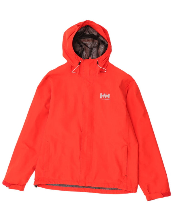 Helly Hansen Chaqueta impermeable con capucha para hombre Reino Unido 40 Poliéster rojo grande