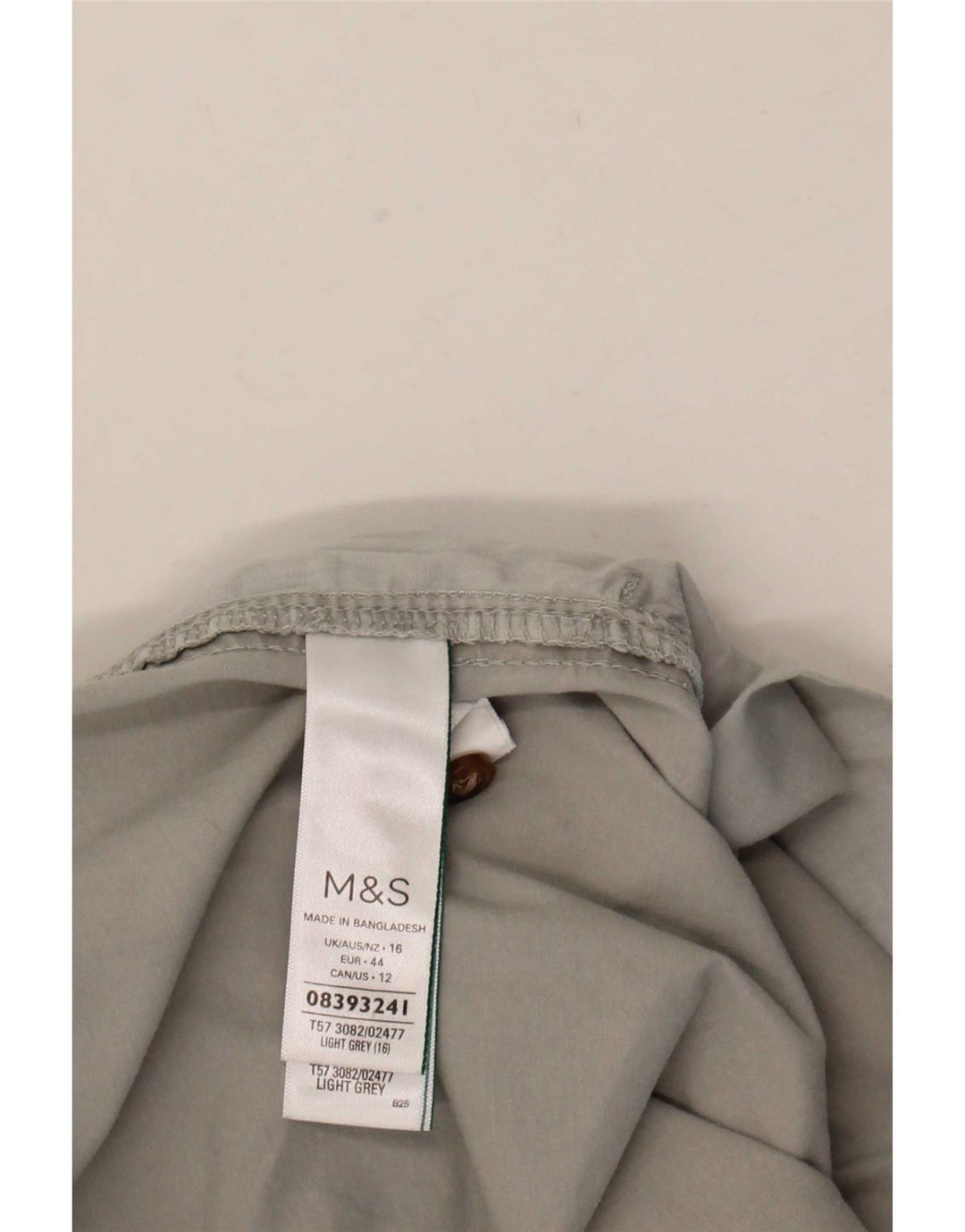 Marks & Spencer Pantalones cortos chinos para mujer UK 16 Large W36 Algodón gris