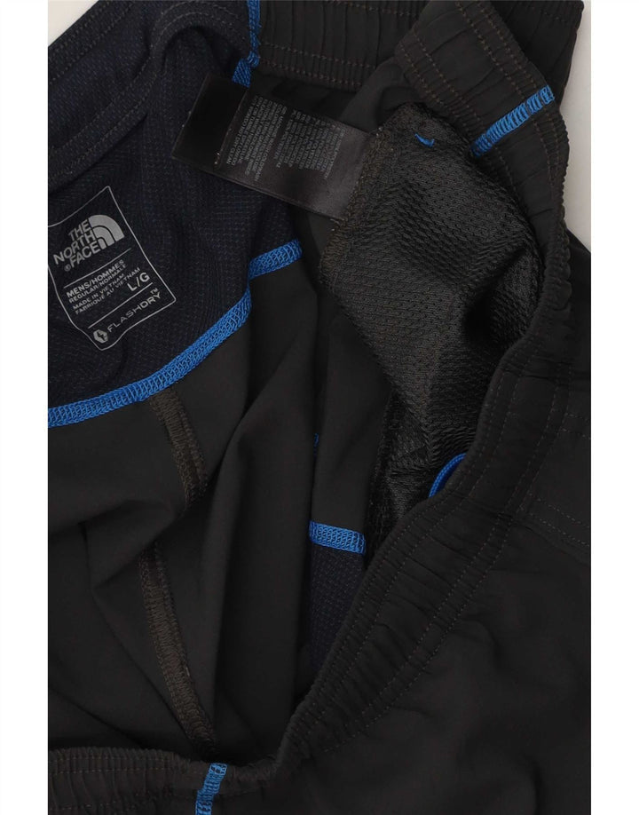 The North Face Pantalones cortos deportivos con gráficos para hombre Poliéster a rayas negras grandes