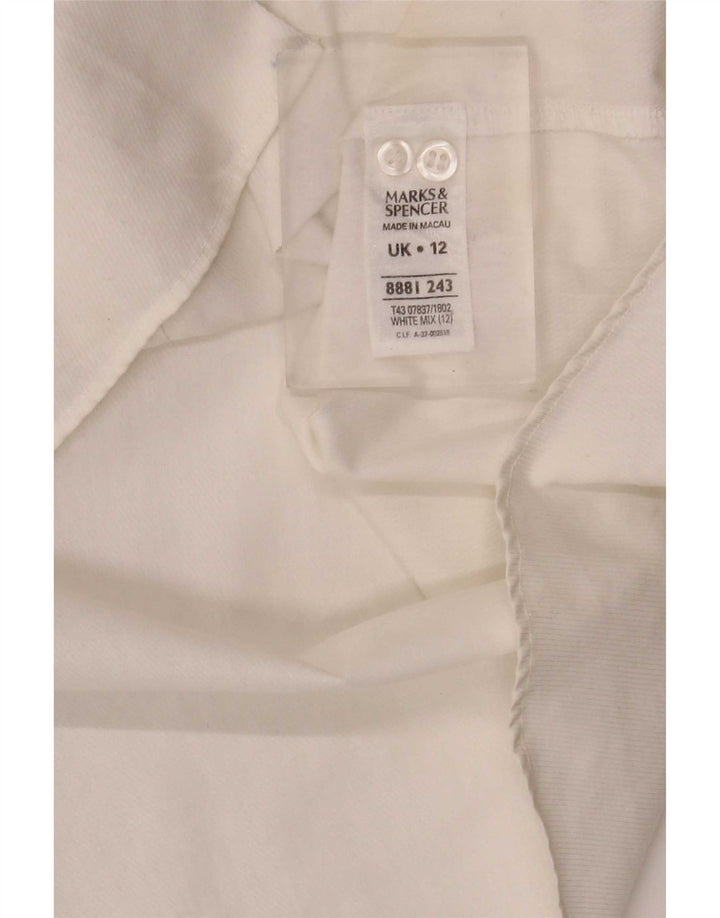 Marks & Spencer Camisa para mujer Reino Unido 12 Mediana Algodón blanco