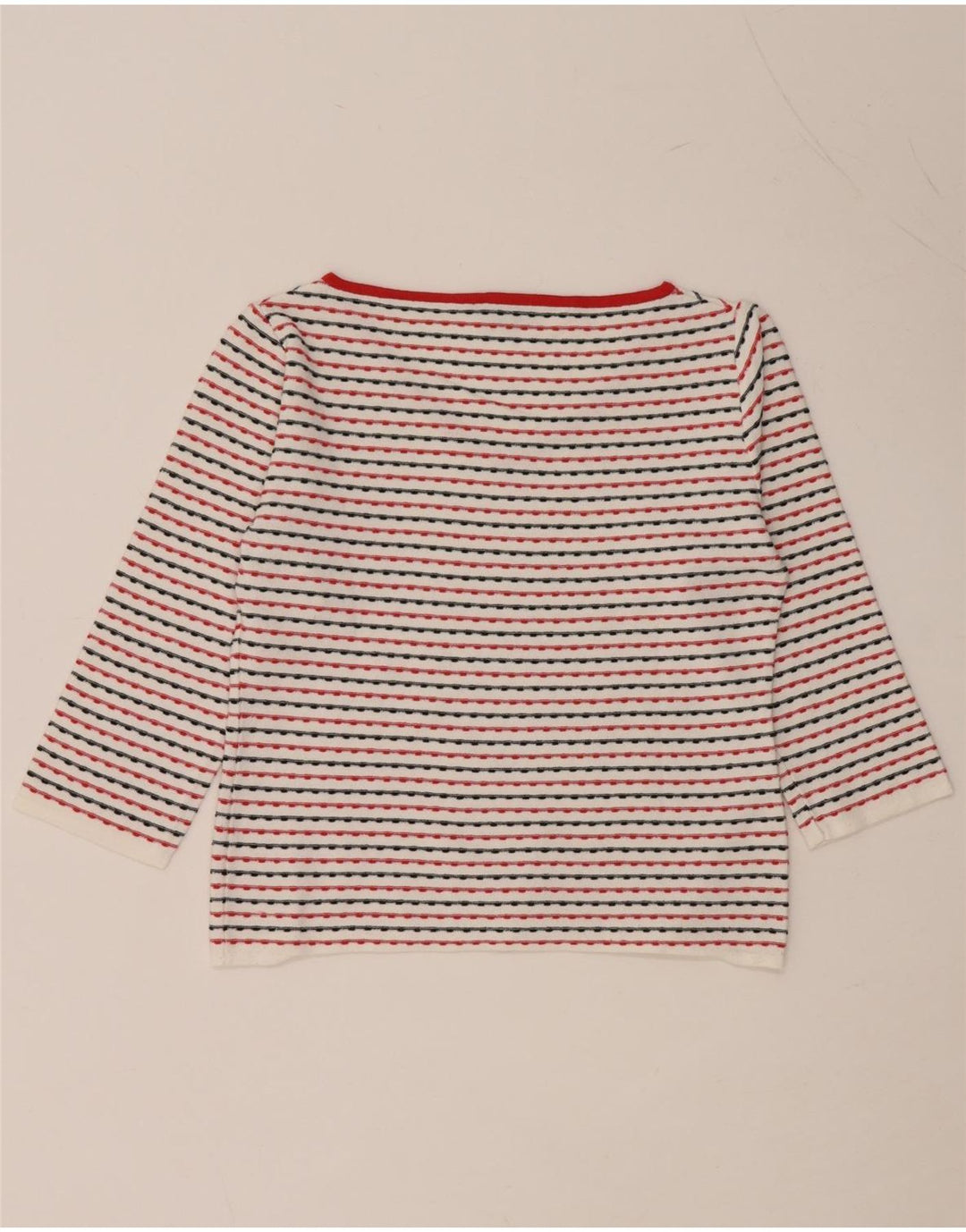 MAX & CO. Top corto para mujer manga 3/4 UK 44 Viscosa a rayas blancas grandes