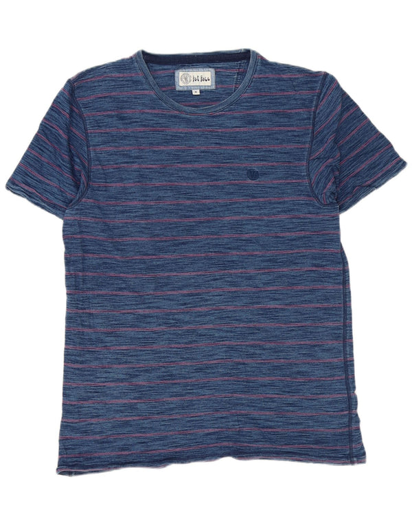 Camiseta de hombre Fat Face Top mediano de algodón con rayas diplomáticas en azul marino