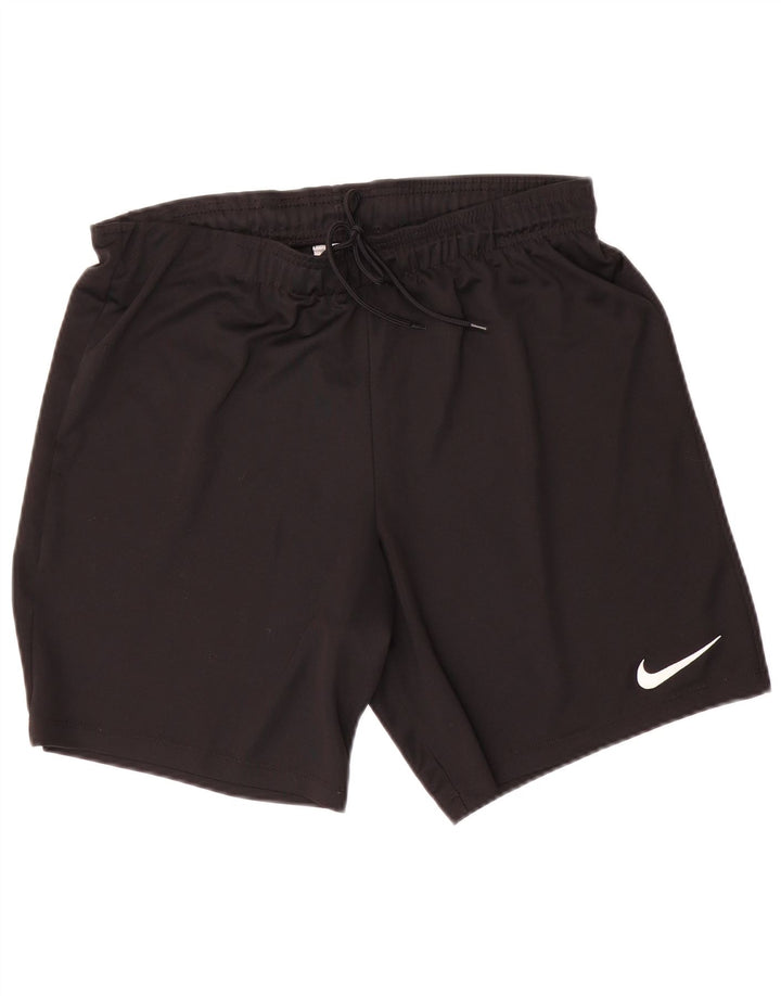 Adidas Pantalones cortos deportivos Dri Fit para hombre, poliéster negro grande