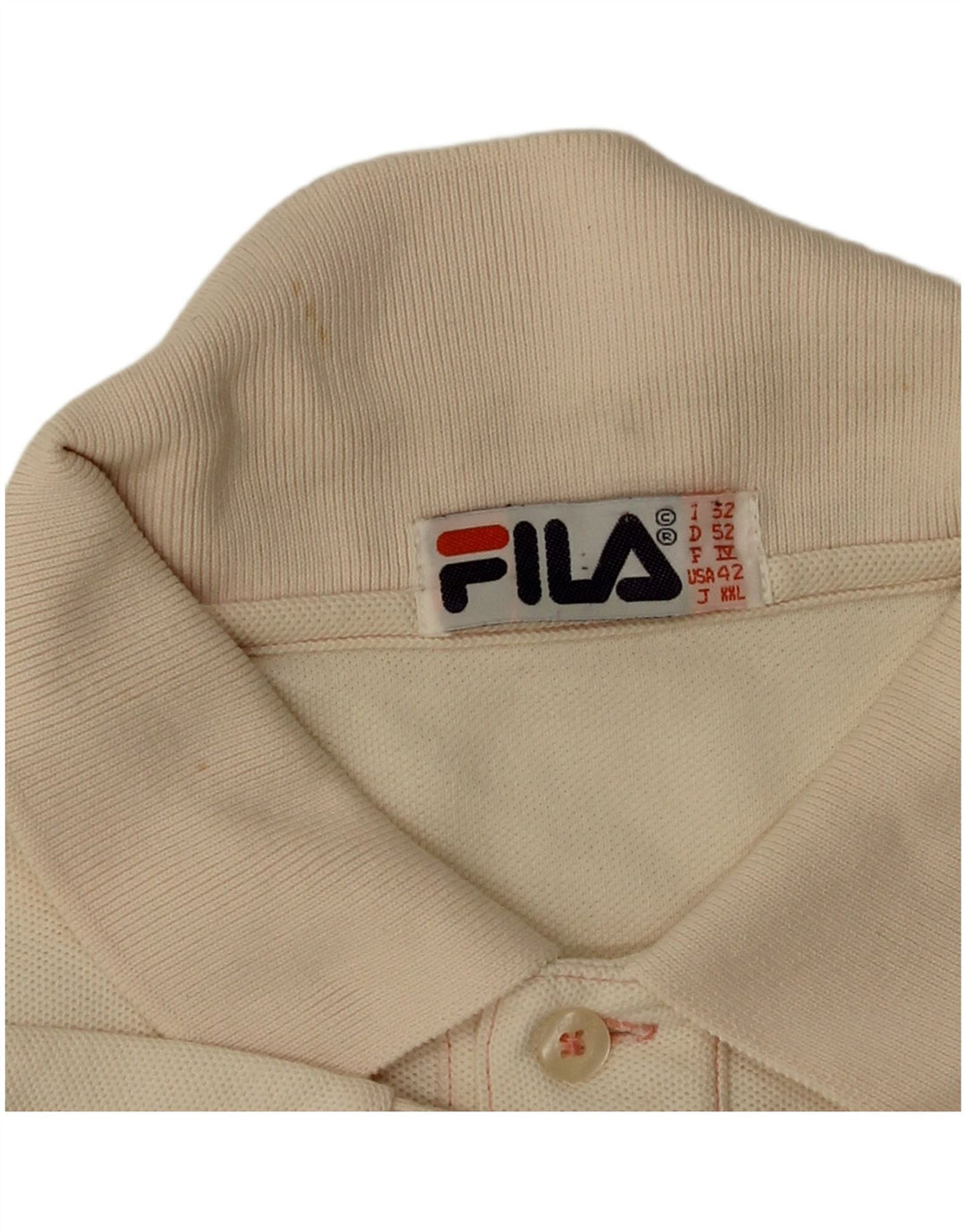FILA Polo para hombre IT 52 Algodón rosa grande