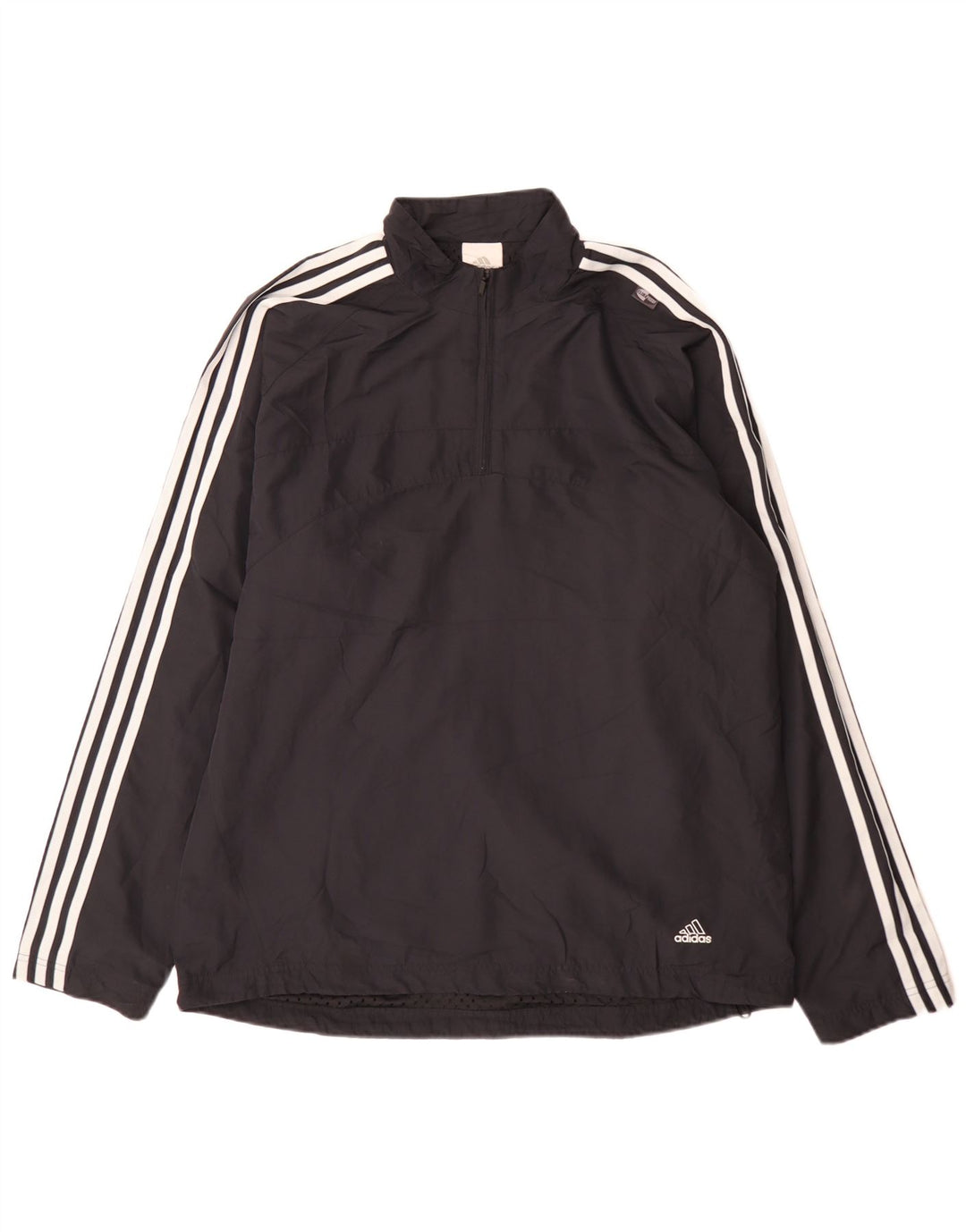 Adidas Hombre Zip Neck Jersey Chándal Top Grande Azul Marino Deportes
