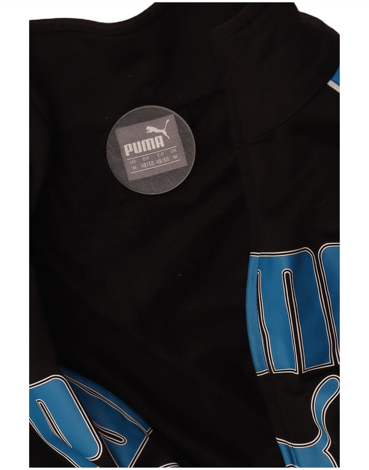 Puma Chaqueta de chándal para hombre con diseño color block en negro mediano