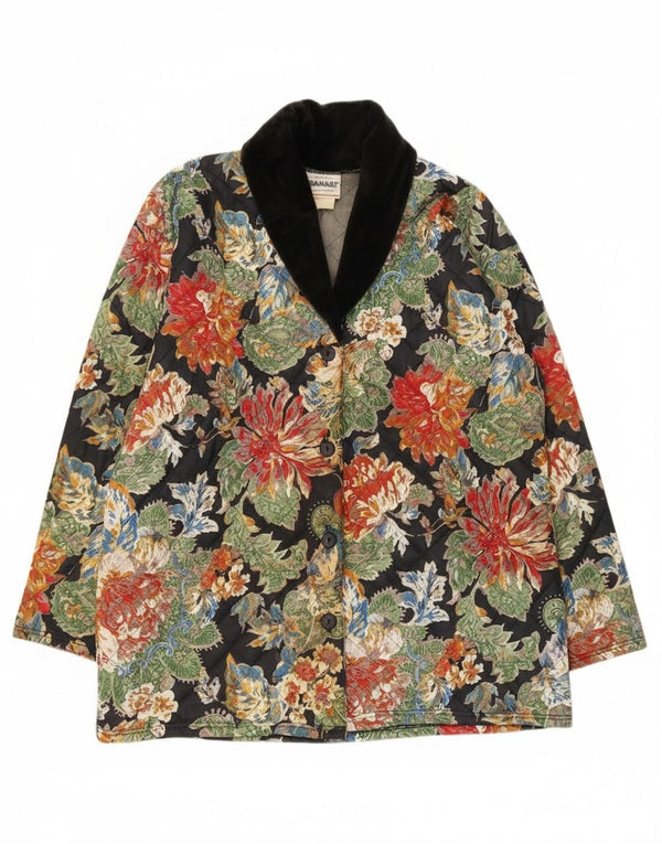 Damart Chaqueta Acolchada Mujer EU 46/48 XL Poliéster Floral Multicolor