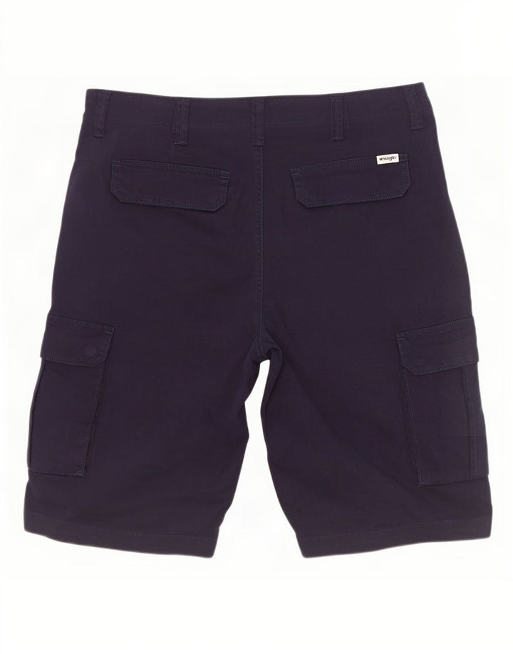 Wrangler Mens Casey Cargo Shorts W33 Medio Azul Marino Algodón