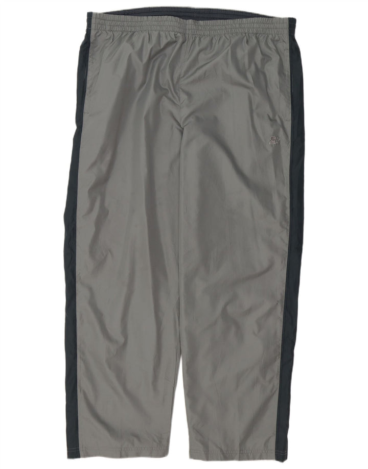 Starter Pantalón De Chándal Para Hombre Grande Gris Color Block Poliéster