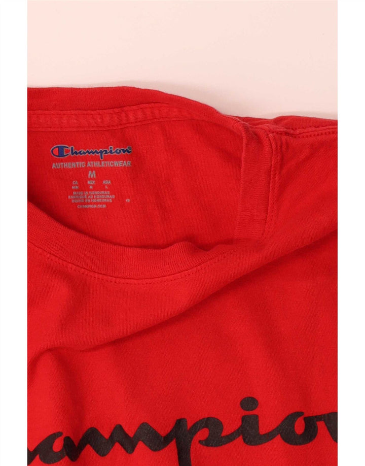 Champion Camiseta gráfica para hombre Top Medium Red Cotton