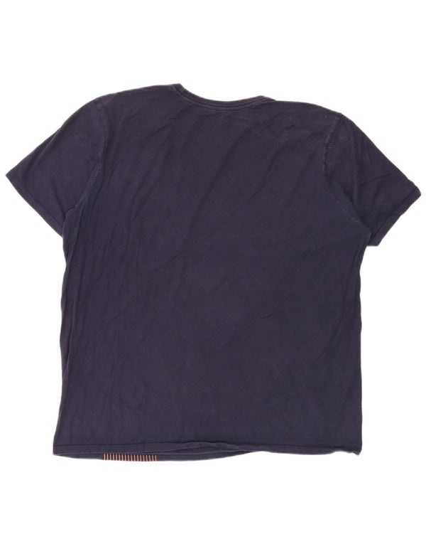 NIKE Camiseta gráfica para hombre Top XL Azul marino Algodón