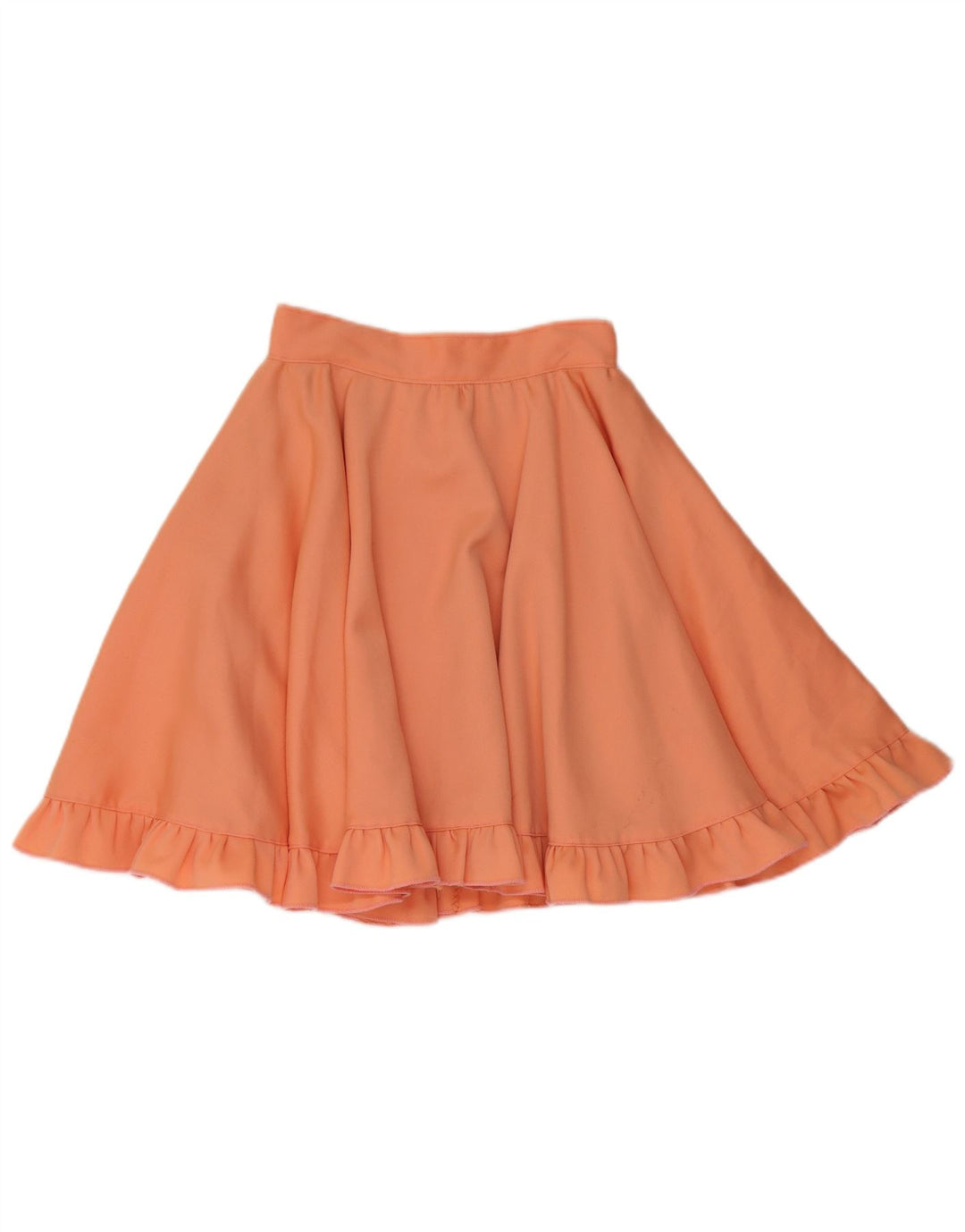 VINTAGE Falda acampanada para mujer W24 XS Naranja