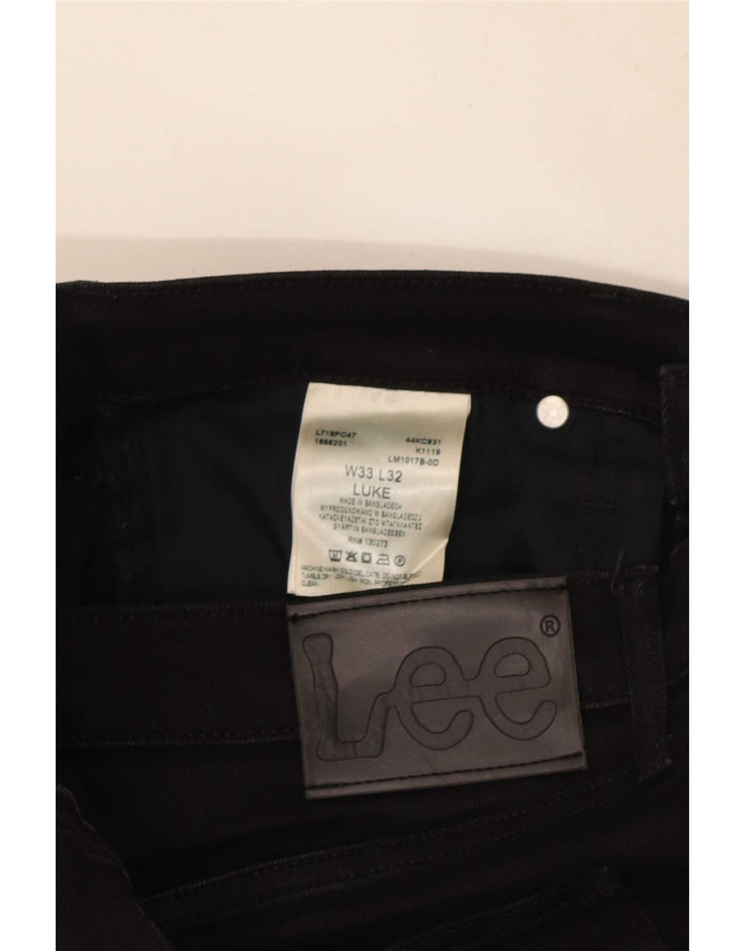 Lee Vaqueros ajustados Luke para hombre W33 L32 Algodón negro