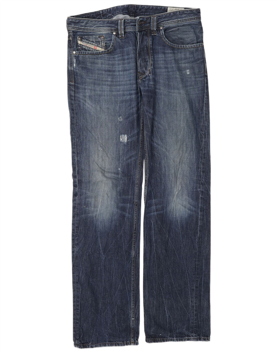 Diesel Vaqueros Rectos Hombre W32 L32 Algodón Azul