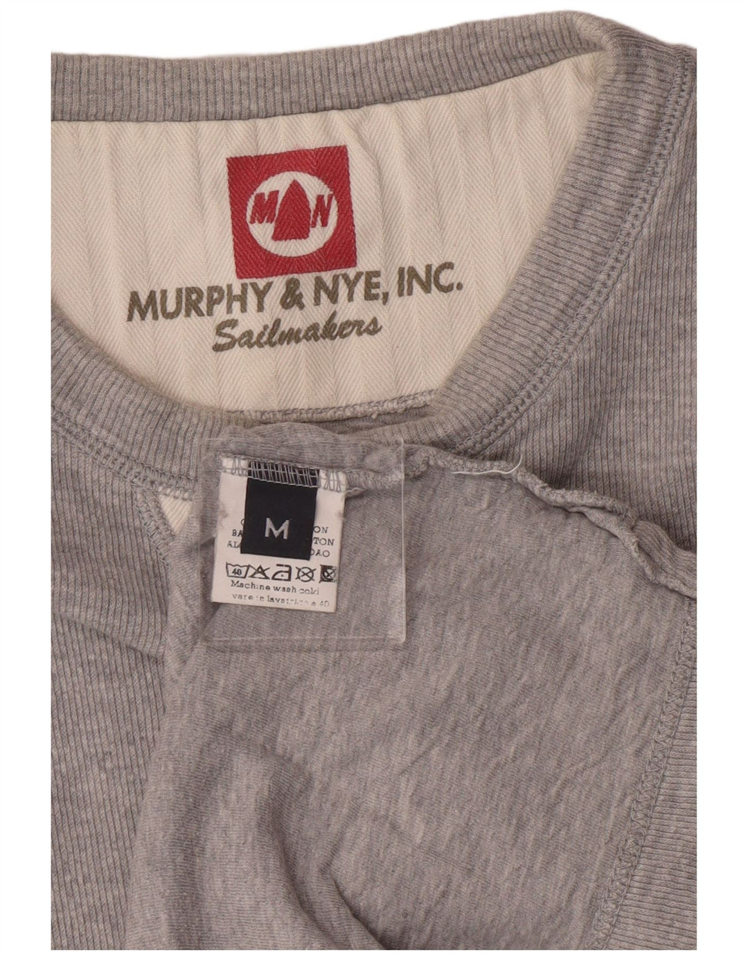 Murphy & Nye Hombre Sudadera Gráfica Jersey De Algodón Gris Medio