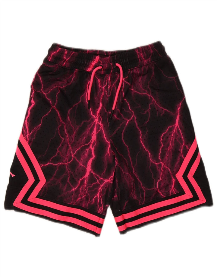 Jordan - Pantalones cortos deportivos con estampado abstracto para niños de 10 a 11 años, talla mediana, color negro