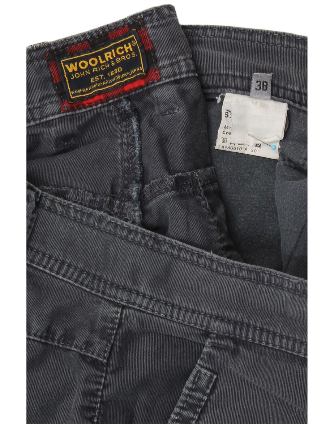 Woolrich Pantalones cortos chinos para hombre W38 XL Algodón gris