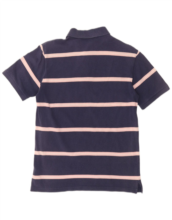 Fred Perry Polo Para Hombre Pequeño Algodón A Rayas Azul Marino