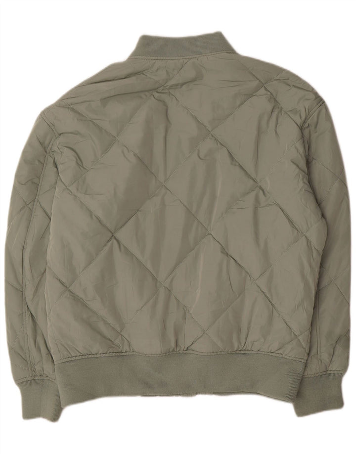 Zara Mens Chaqueta Acolchada UK 40 Grande Poliéster Verde