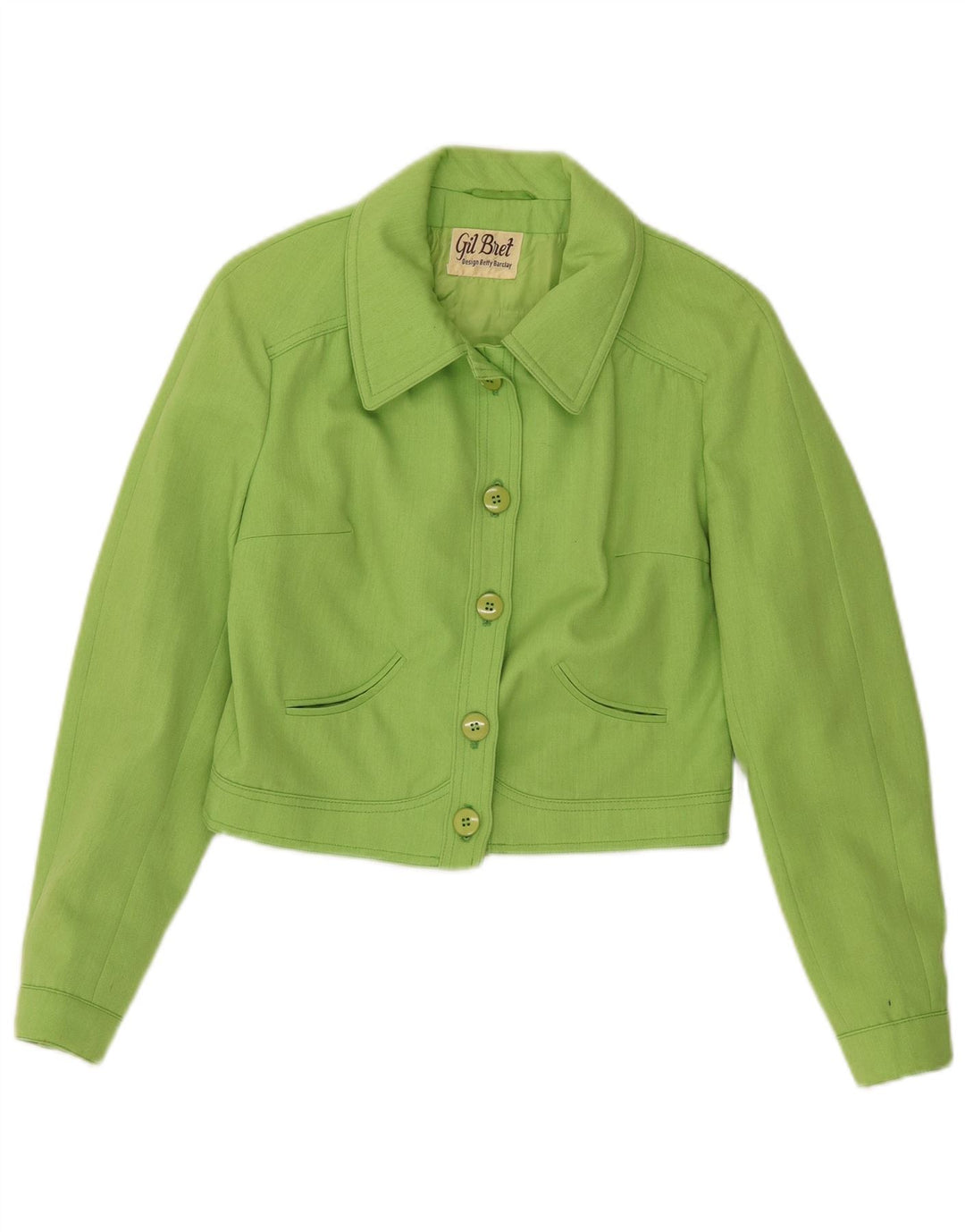 Gil Bret Chaqueta Bomber Corta para Mujer Reino Unido 44 Poliéster Verde Grande