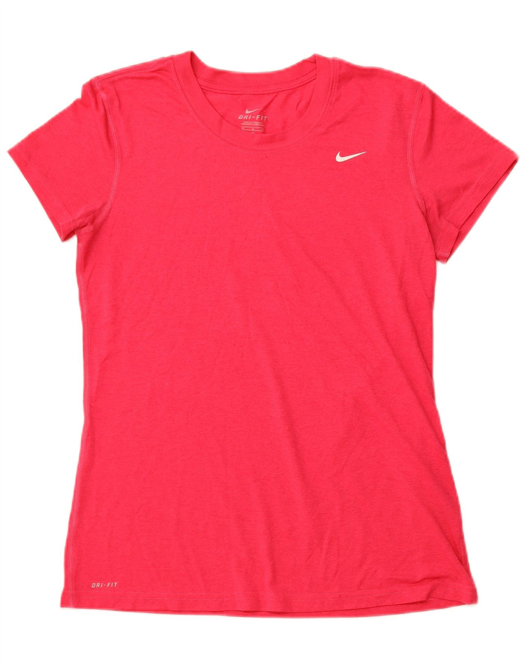 NIKE Camiseta Dri Fit para Mujer UK 12 Poliéster Rosa Mediano