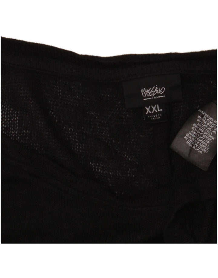 Massimo Dutti Top Túnica Asimétrico Transparente para Mujer UK 20 2XL Rayón Negro