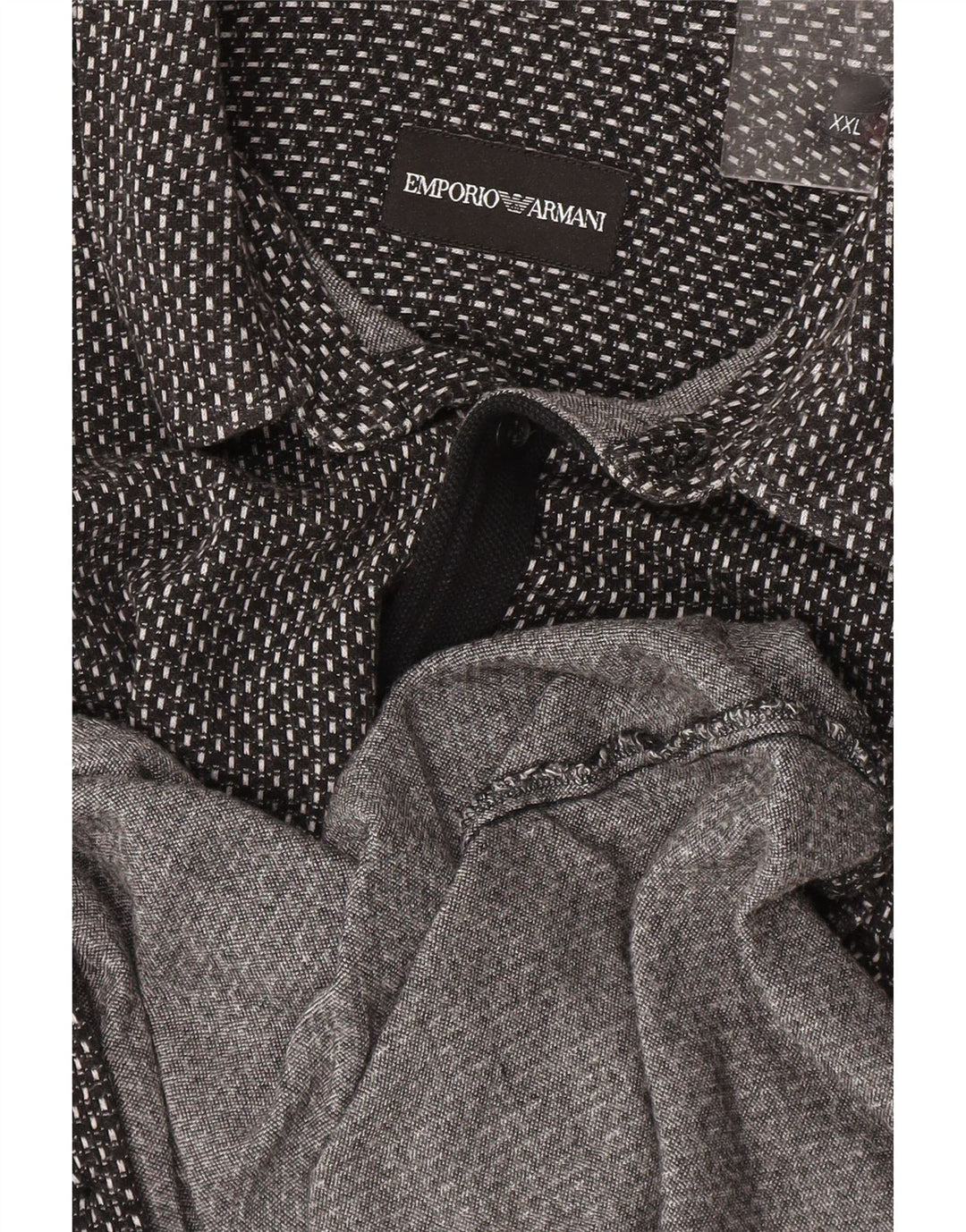 EMPORIO ARMANI Camisa de hombre 2XL Negro Moteado