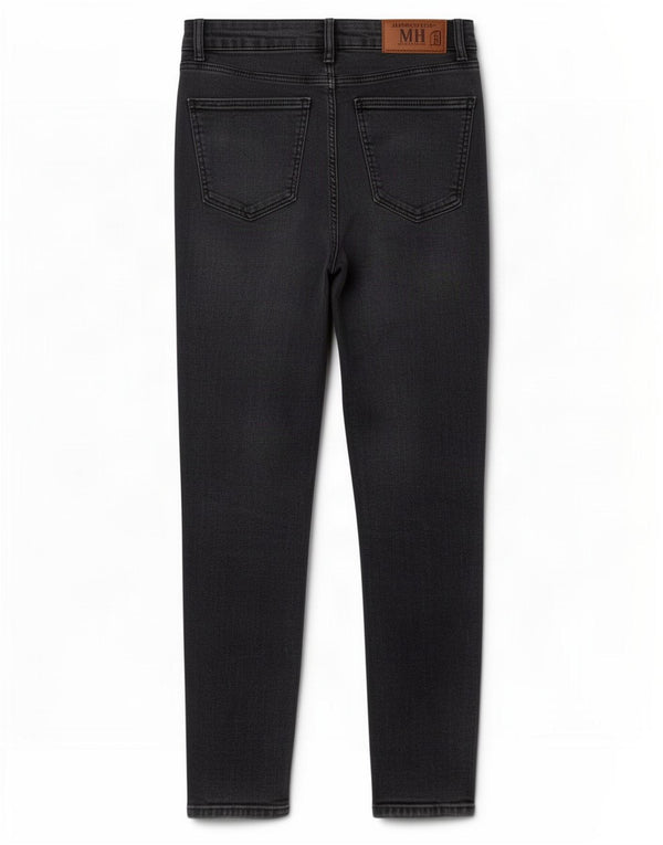 Zara Vaqueros pitillo para mujer EU 42 Large W32 L27 Algodón negro