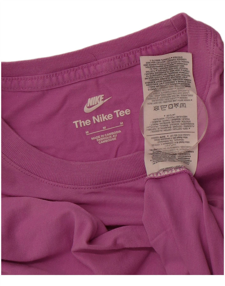 NIKE Mens T-Shirt Top Medium Purple Cotton