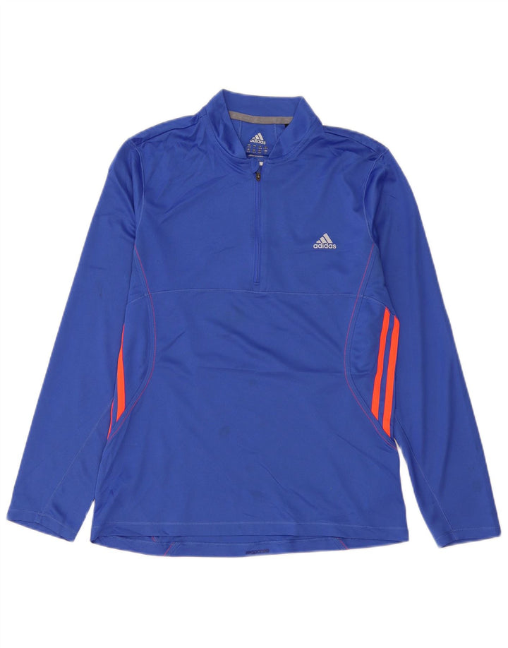 ADIDAS Mujer Climalite Jersey Chándal Top UK 16/18 Grande Azul