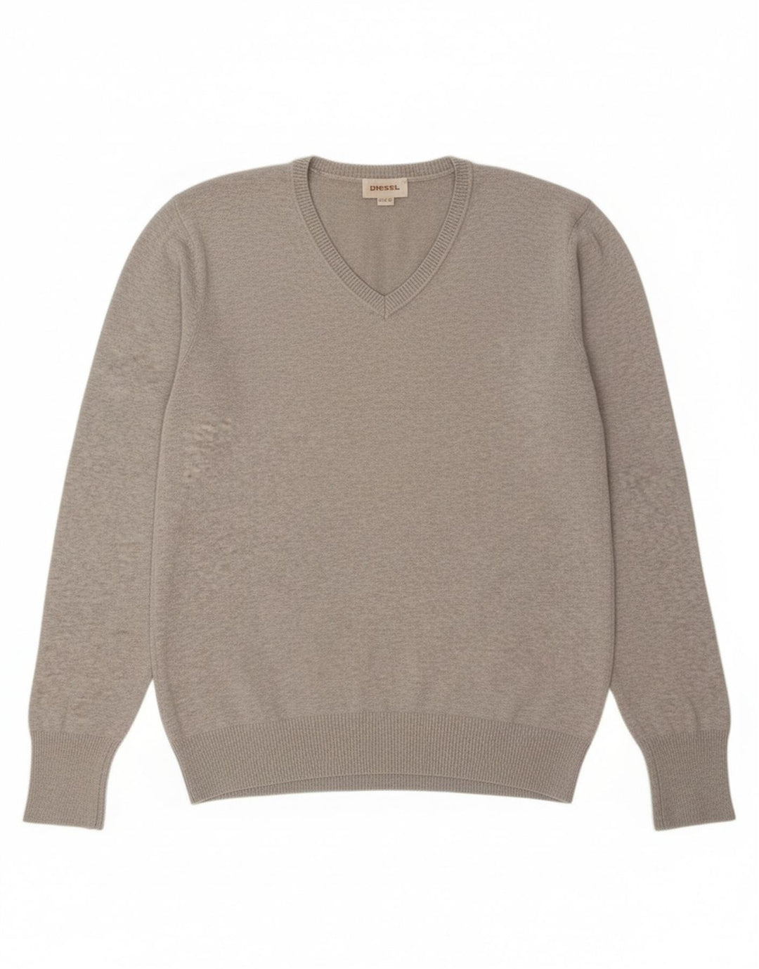 Diesel Jersey con Cuello en V para Mujer UK 44 Gris Medio