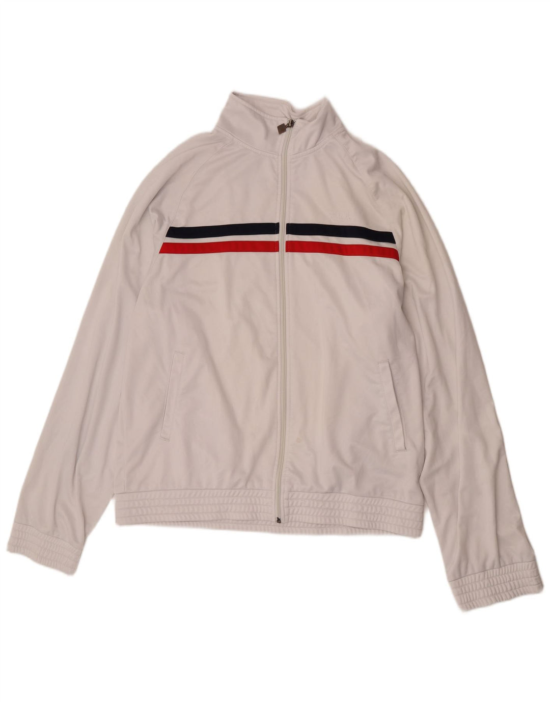 Fila Chaqueta de chándal para hombre 2XL Poliéster a rayas blancas