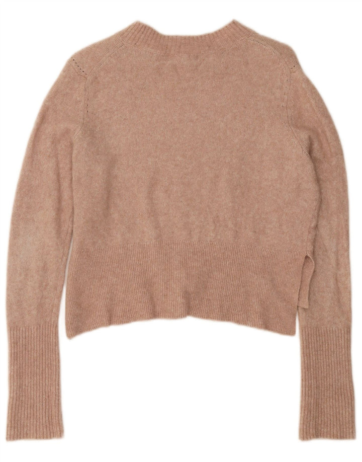 ALL SAINTS Jersey corto con cuello barco para mujer, talla 44, color rosa medio