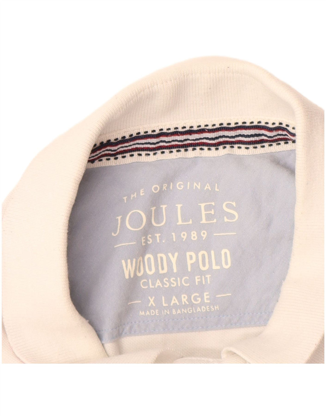 Polo Joules Hombre Classic Fit XL Algodón Blanco