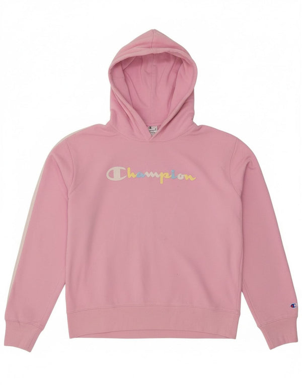 Champion Sudadera con capucha gráfica para niñas 13-14 años XL Algodón rosa