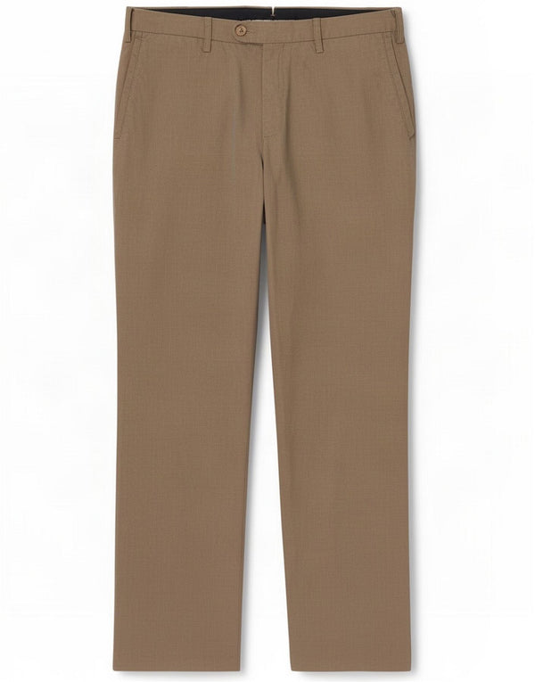 Massimo Dutti Pantalón chino recto para hombre EU 42 Large W32 L31 Beige Algodón