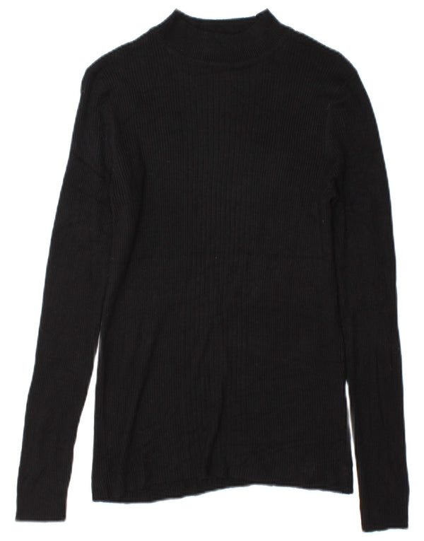 Marks & Spencer Top para mujer de manga larga UK 44 Viscosa negra mediana