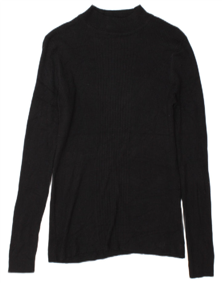 Marks & Spencer Top para mujer de manga larga UK 44 Viscosa negra mediana