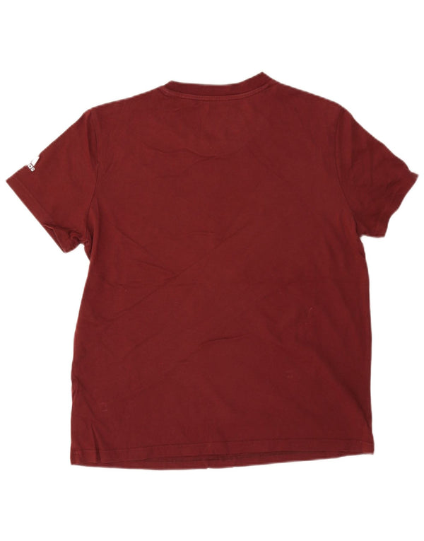 Adidas Camiseta gráfica para mujer Top UK 16/18 Large Borgoña Algodón