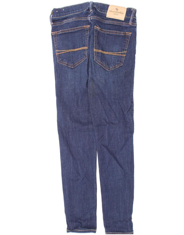 Abercrombie & Fitch Vaqueros ajustados y ajustados para niños 11-12 años W24 L25 Azul marino