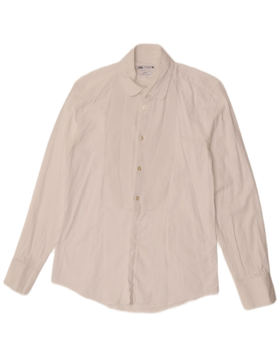 Zara Hombre Camisa Slim Fit Pequeña Blanca