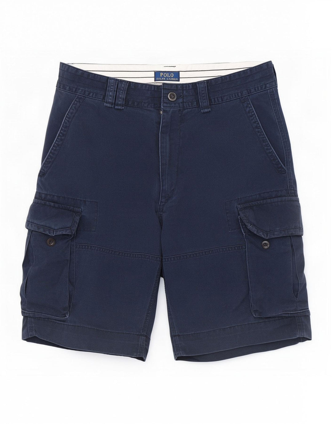 Ralph Lauren Pantalones cortos cargo para hombre W32 Algodón azul marino mediano