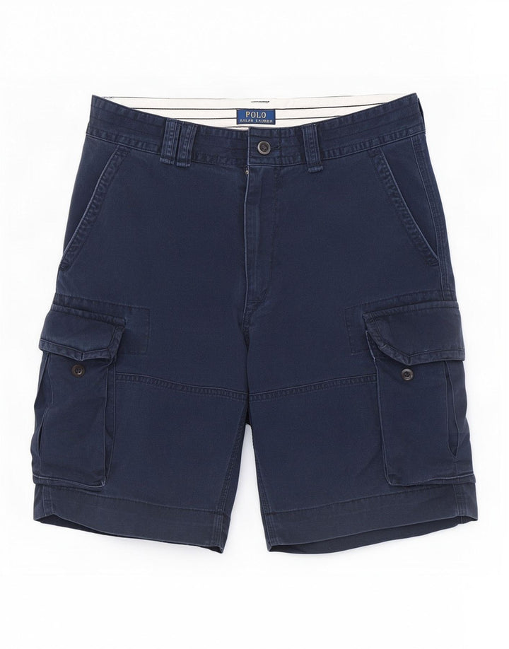 Ralph Lauren Pantalones cortos cargo para hombre W32 Algodón azul marino mediano