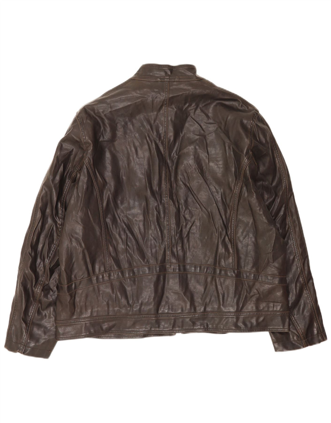 BKE Chaqueta de piel sintética para hombre UK 44 2XL Marrón Polivinilo