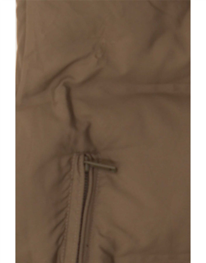 Zara Mujer Chaleco Acolchado UK 44 Poliéster Caqui Medio