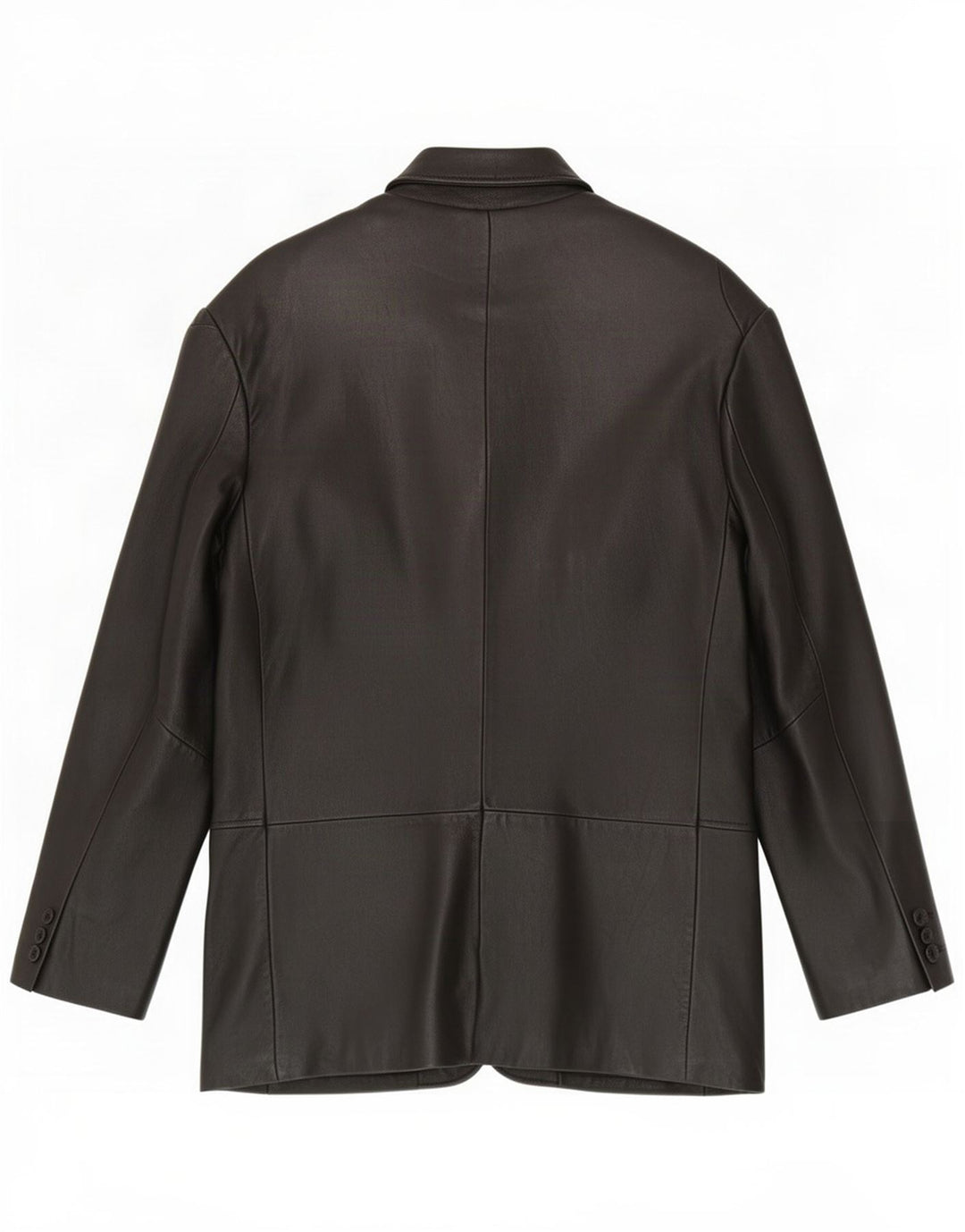 Kartel Chaqueta tipo blazer de cuero con 3 botones para hombre, talla 40, color negro